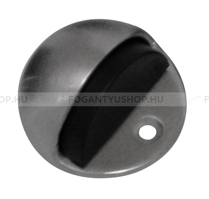 MAESTRO Ajtóütköző Padlóra félhold alakú - Szálcsiszolt, Fekete - Zamak fém ötvözet, Gumi - Ajtóütköző, ajtókitámasztó (padlóra tehető, padlóra, falra, ajtóra szerelhető)