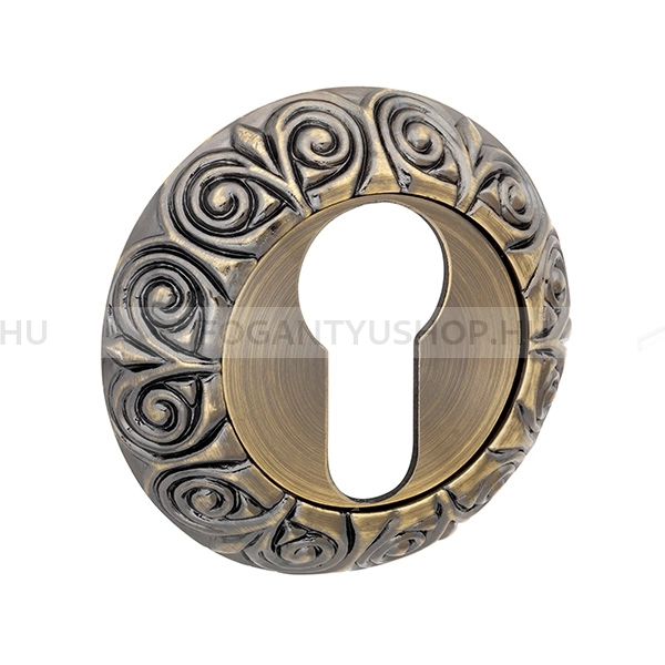 BUSSARE-CLASSIC---Cilinder-zarbetetes-korrozetta-(PZ-rozetta)---Antik-bronz-(Aluminium)