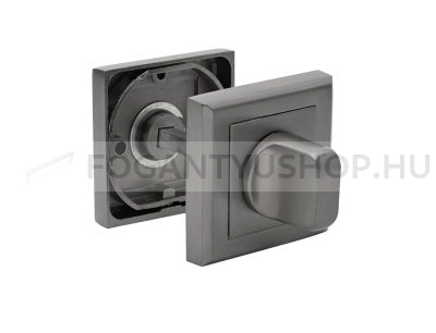 BUSSARE CLASSIC - WC zár forgató gomb (négyzetrozettás) - Antracit (Alumínium)