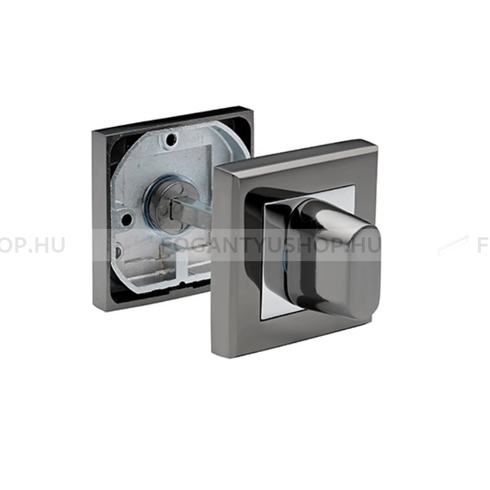BUSSARE---COMFORT---WC-zar-forgato-gomb-(negyzetrozettas)---Fekete-nikkel-(Zamak)