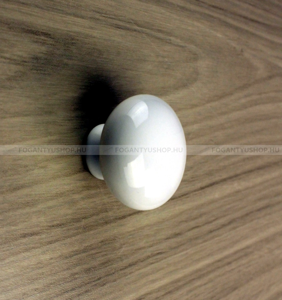 GRIMME Gombfogantyú - FG721475.99 - 1 furatos - Fehér belo - Porcelán - Porcelán, porcelánnal kombinált antikolt fém gombfogantyú