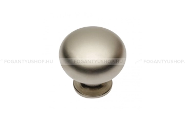GTV Gomb fogantyú - BERGAMO - Matt nikkel 02 - Zamak fém ötvözet - Fém gombfogantyú, bútorgomb (szögletes, kerek)