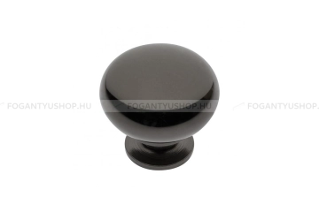 GTV Bútorgomb - BERGAMO - Fekete nikkel 12 - Zamak fém ötvözet - Fém gombfogantyú, bútorgomb (szögletes, kerek)