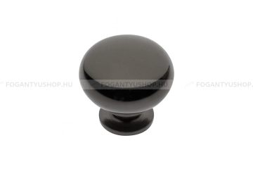 GTV Bútorgomb - BERGAMO - Fekete nikkel 12 - Zamak fém ötvözet - Fém gombfogantyú, bútorgomb (szögletes, kerek)