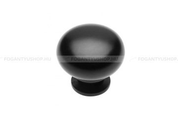 GTV Gombfogantyú - BERGAMO - Matt fekete 20M - Zamak fém ötvözet - Színes fém gombfogantyú, bútorgomb