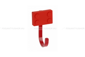 GTV Kabátakasztó - BLOCK piros - Piros CZ - Gumi - Fogas gyerekeknek