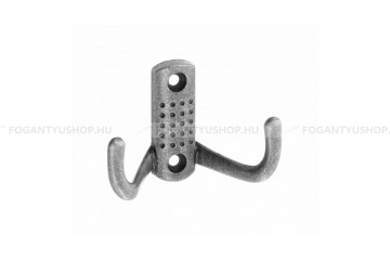 GTV Kabátakasztó - K23-B0 - Antik ezüst 07 - Acél fém - Dupla akasztós fogas