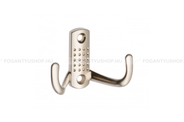 GTV Kabátakasztó - K23-B0 - Matt nikkel 02 - Acél fém - Dupla akasztós fogas