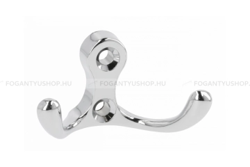 GTV Fogas - K24-C0 - Króm 01 - Acél fém - Dupla akasztós fogas