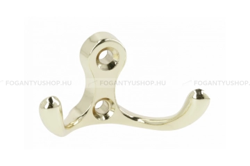 GTV Fogas - K24-C0 - Sárgaréz 03 - Acél fém - Dupla akasztós fogas