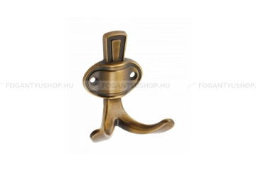 GTV Fogas - CORUNA-M - Barna 17 - Acél fém - Dupla akasztós fogas