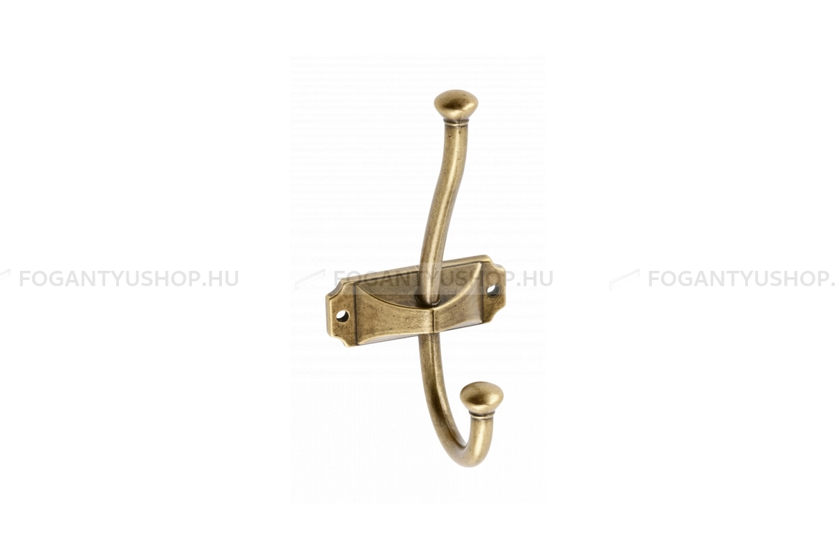 GTV Fogas - CRAFT - Antik bronz 04 - Acél fém - Kombinált, kalaptartós fogas