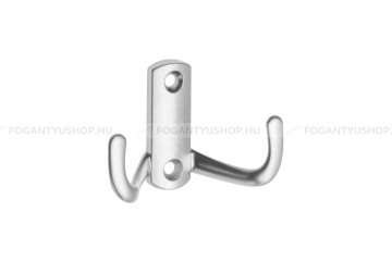 GTV Kabát fogas - K23-E1 - Matt króm 05 - Acél fém - Dupla akasztós fogas