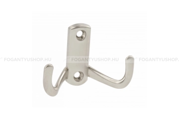GTV Fogas - K23-E1 - Szálcsiszolt 06 - Acél fém - Dupla akasztós fogas