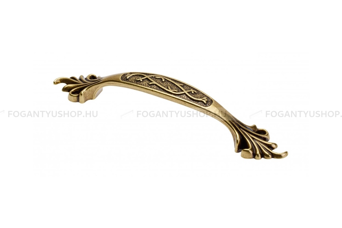 GTV Bútorfogantyú - ADRIN - furattáv 96 mm - Antik bronz 04 - Acél fém - Klasszikus, vintage, antik fém bútorfogantyú