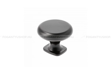 GTV Gombfogantyú - LORENA - Matt fekete 20M - Acél fém - Színes fém gombfogantyú, bútorgomb