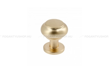 GTV Bútorgomb - STILO - Csiszolt arany 18 - Acél fém - Színes fém gombfogantyú, bútorgomb