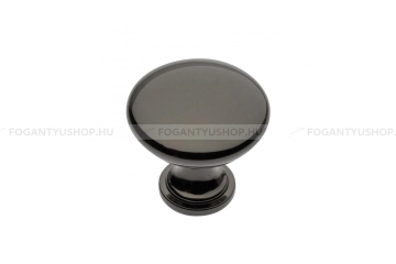 GTV Gomb fogantyú - TERNI - Fekete nikkel 12 - Acél fém - Fém gombfogantyú, bútorgomb (szögletes, kerek)
