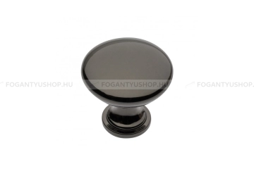 GTV Gomb fogantyú - TERNI - Fekete nikkel 12 - Acél fém - Fém gombfogantyú, bútorgomb (szögletes, kerek)