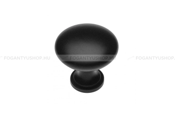 GTV Gomb fogantyú - TERNI - Matt fekete 20M - Acél fém - Színes fém gombfogantyú, bútorgomb