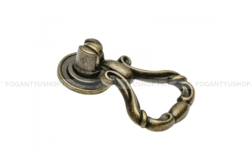 GTV Bútorgomb - KT-1147 - Antik réz 04 - Acél fém - Antikolt, vintage fém gombfogantyú (szögletes, kerek)