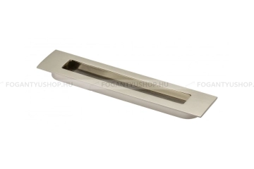 GTV Bútorfogantyú - UZ-E6 - Szálcsiszolt 06 - Acél fém - Bútorajtó felületébe marható, süllyeszthető fém fogantyú - Több méretben elérhető