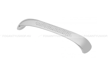 GTV Bútor fogantyú - SIENA - Króm 01 - Acél fém - Edzett üveggel kombinált fém bútorfogantyú - Több méretben elérhető