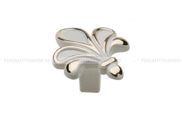 GTV Gombfogantyú - ROYAL3 - Fehér arany 03 - Zamak fém ötvözet - Antikolt, vintage fém gombfogantyú (szögletes, kerek)