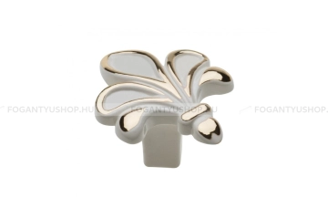 GTV Gombfogantyú - ROYAL3 - Fehér arany 03 - Zamak fém ötvözet - Antikolt, vintage fém gombfogantyú (szögletes, kerek)