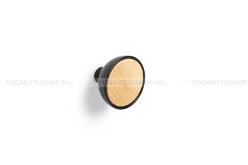 VIEFE Bútor fogantyú - BOL - Matt fekete + Bükk NM223 - Fa - Fa bútorfogantyú