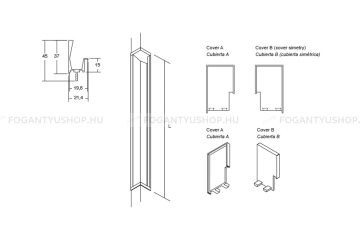 VIEFE Bútorfogantyú - HEXXA - Metál barna LM41 - Zamak fém ötvözet - Darabolható színes fém bútorfogantyú (fogantyú profil)