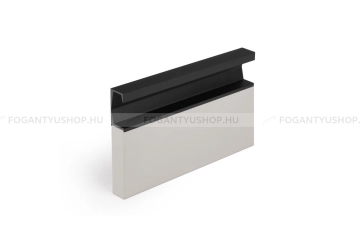 VIEFE Bútor fogantyú - SIX - Texturált matt fekete LMT27 - Alumínium - Bútorajtó élébe marható, süllyeszthető színes fém fogantyú