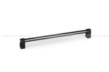 VIEFE Bútor fogantyú - CASEY - Texturált, láva fekete - Polírozott titán fekete MT2703 - Alumínium - Több méretben gyártott színes fém bútorfogantyú 