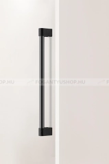 VIEFE Fogantyú - CASEY BIG - Texturált, láva fekete - Polírozott titán fekete MT2703 - Alumínium - Több méretben gyártott színes fém bútorfogantyú 