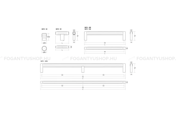 VIEFE Gombfogantyú - BROOKLYN - Polírozott nikkel L05 - Alumínium - Fém gombfogantyú, bútorgomb (szögletes, kerek)