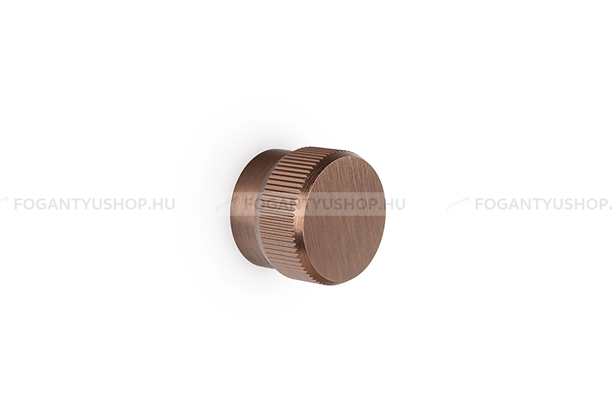 VIEFE Gombfogantyú - BROOKLYN BIG - 1 furatos - Csiszolt bronz L619 - Alumínium - Színes fém gombfogantyú, bútorgomb