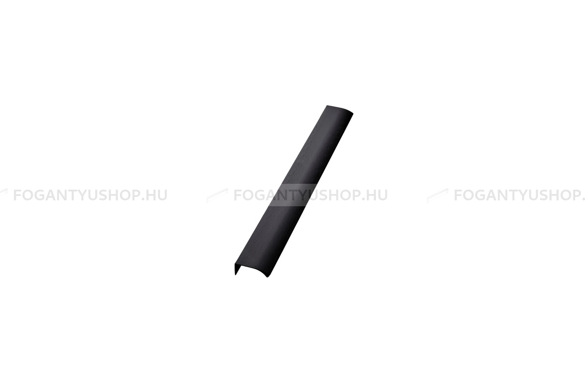 FURNIPART Fogantyú - EDGE Straight - 1 furatos - Csiszolt matt fekete 76 - Alumínium - Bútorajtó élére ültethető színes fém fogantyú