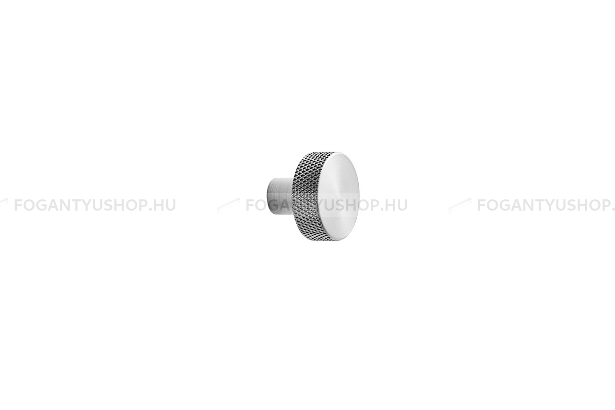 FURNIPART Gombfogantyú - SIMON - 1 furatos - Szálcsiszolt 66 - Alumínium - Fém gombfogantyú, bútorgomb (szögletes, kerek)
