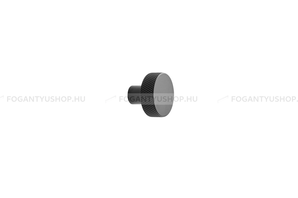 FURNIPART Gomb fogantyú - SIMON - 1 furatos - Fekete 9005E - Alumínium - Színes fém gombfogantyú, bútorgomb