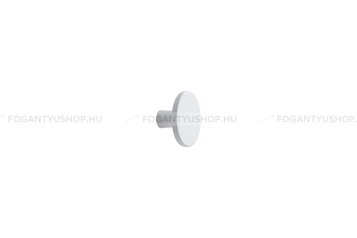 FURNIPART Gombfogantyú - PLATO alumnium 0500 0500 - 1 furatos - Matt fehér 0500 - Alumínium - Színes fém gombfogantyú, bútorgomb