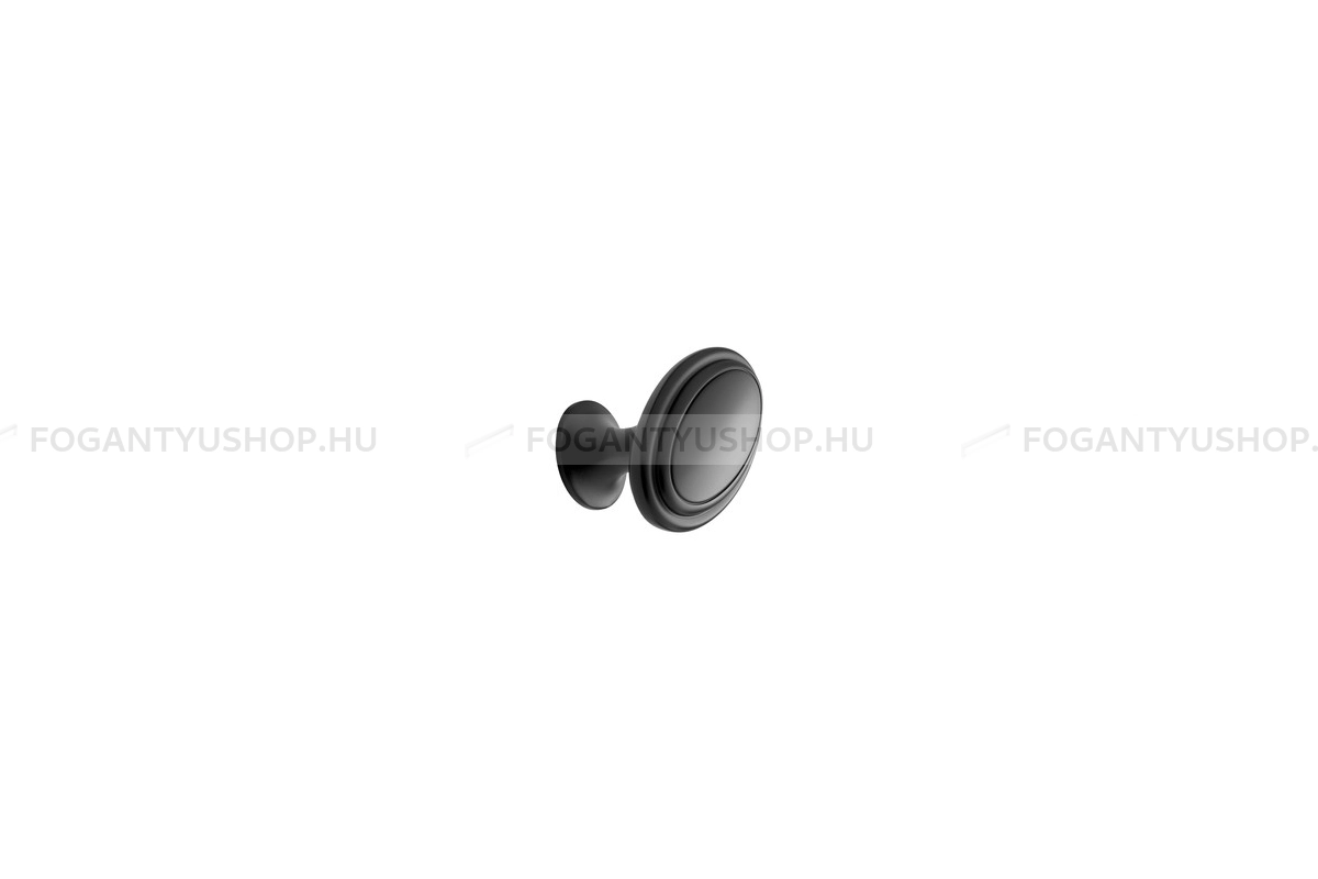 FURNIPART Gomb fogantyú - OVAL - 1 furatos - Matt fekete 99 - Zamak fém ötvözet - Színes fém gombfogantyú, bútorgomb