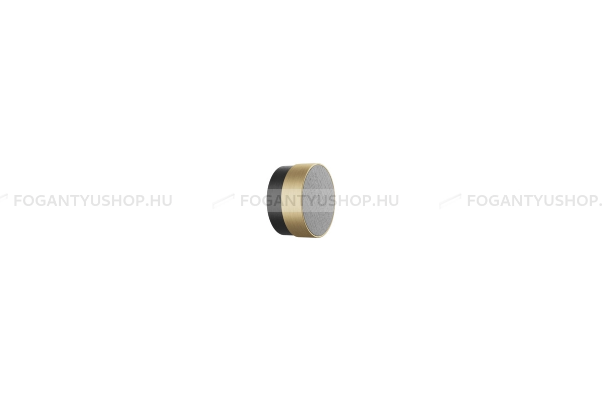 FURNIPART Bútorfogantyú - RADIO 994/33 994/33 994/33 - 1 furatos - Fekete kőris - csiszolt arany 994/33 - Fa - Fával kombinált fém bútorfogantyú