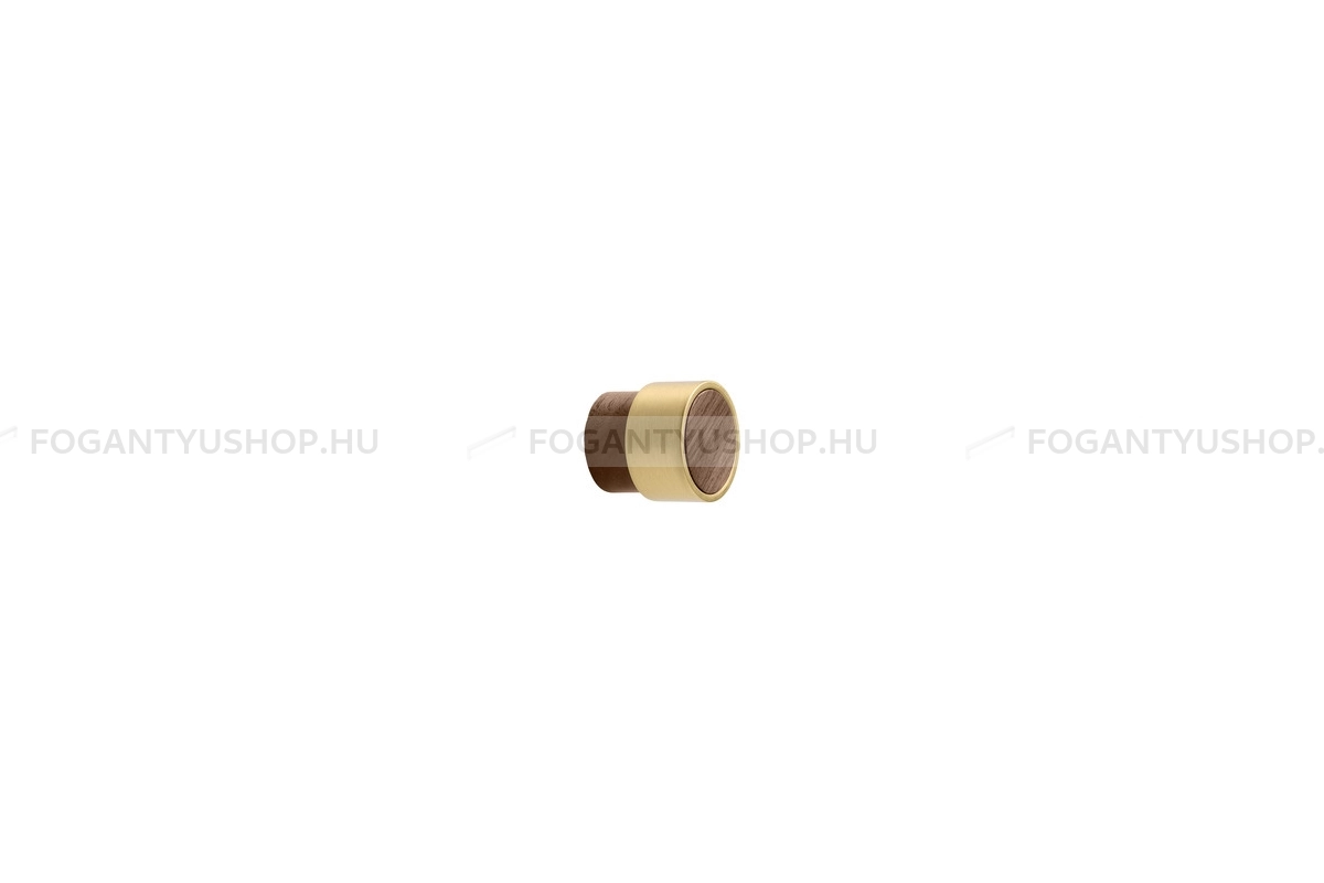 FURNIPART Bútorfogantyú - RADIO MINI 292/33 292/33 - 1 furatos - Lakkozott dió - csiszolt arany 292/33 - Fa - Fával kombinált fém bútorfogantyú