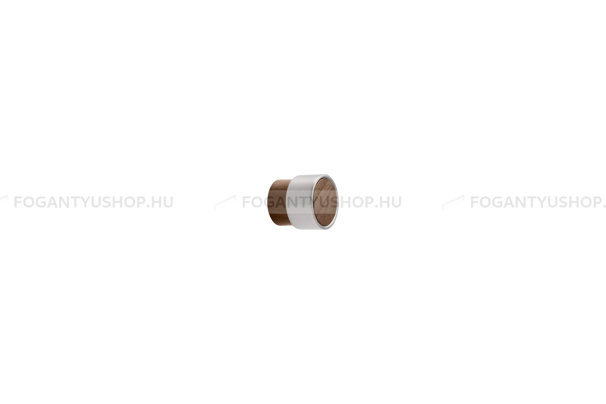FURNIPART Fogantyú - RADIO MINI - 1 furatos - Lakkozott dió - szálcsiszolt 292/66 - Fa - Fával kombinált fém bútorfogantyú