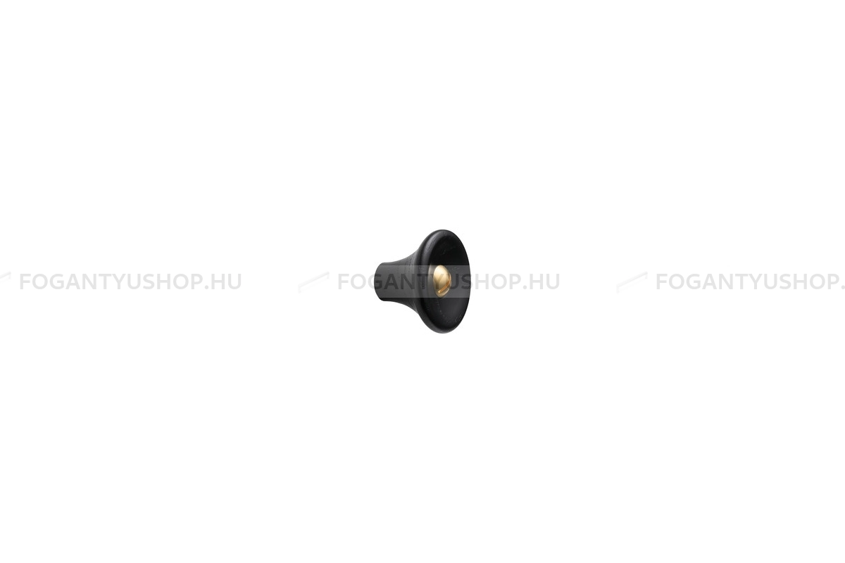 FURNIPART Bútor fogantyú - RECTA acél-fa - 1 furatos - Fekete kőris - fényes sárgaréz 994/29 - Fa - Fa bútorfogantyú