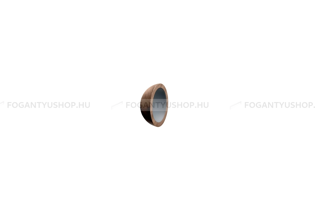 FURNIPART Fogantyú - WOK - 1 furatos - Lakkozott dió - sötét szürke 292/708 - Fa - Fa bútorfogantyú