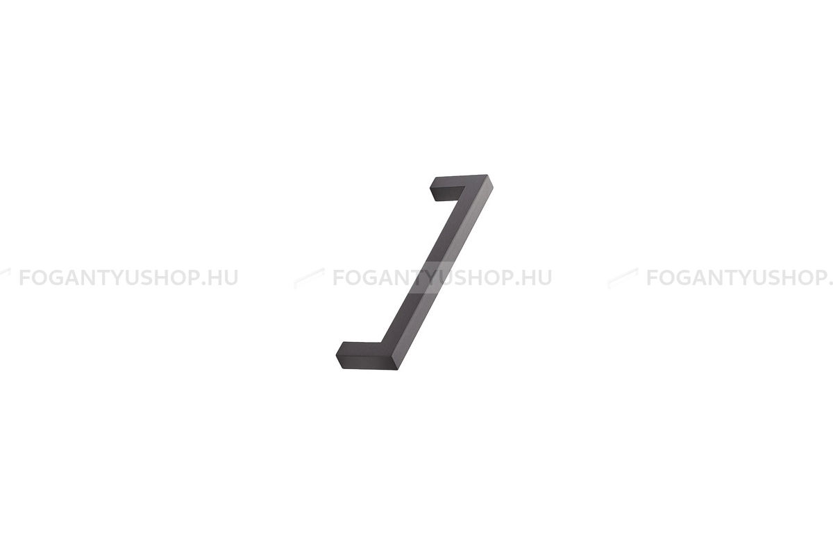 FURNIPART Bútorfogantyú - SQEARE 10 furattáv 128 76 furattáv 128 76 - furattáv 128 mm - Csiszolt matt fekete 76 - Alumínium - Egy méretben gyártott színes fém bútorfogantyú
