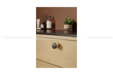 FURNIPART Bútorfogantyú - MELURA lakozott - Lakozott tölgy - fekete 052/9005 - Fa - Fa bútorfogantyú