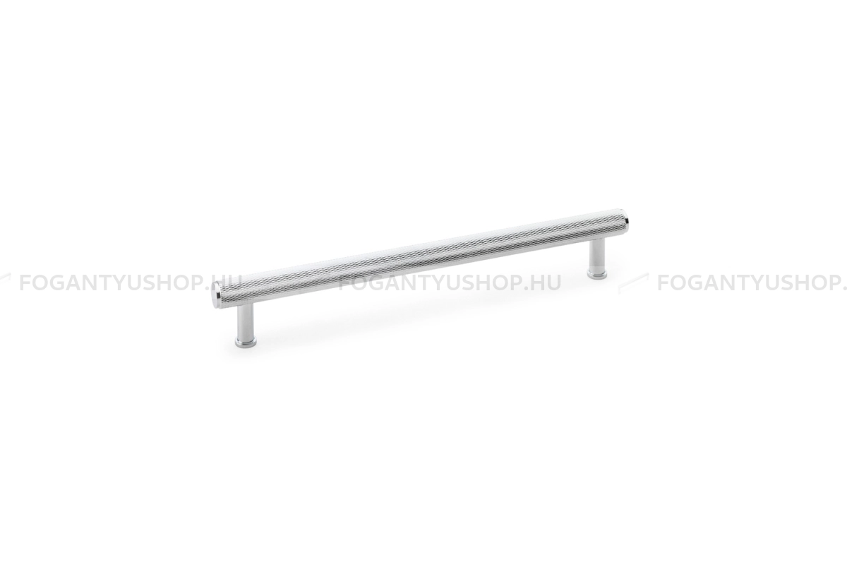 ALEXANDER & WILKS Bútor fogantyú - Crispin 224 recézett - furattáv 224 mm - polírozott króm - Réz - Prémium két furatos bútorfogantyúk