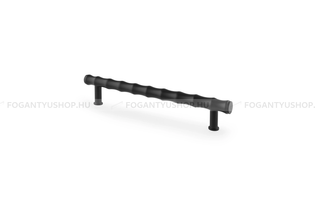 ALEXANDER & WILKS Bútorfogantyú - Crispin Bamboo 160 - furattáv 160 mm - fekete - Réz - Prémium két furatos bútorfogantyúk